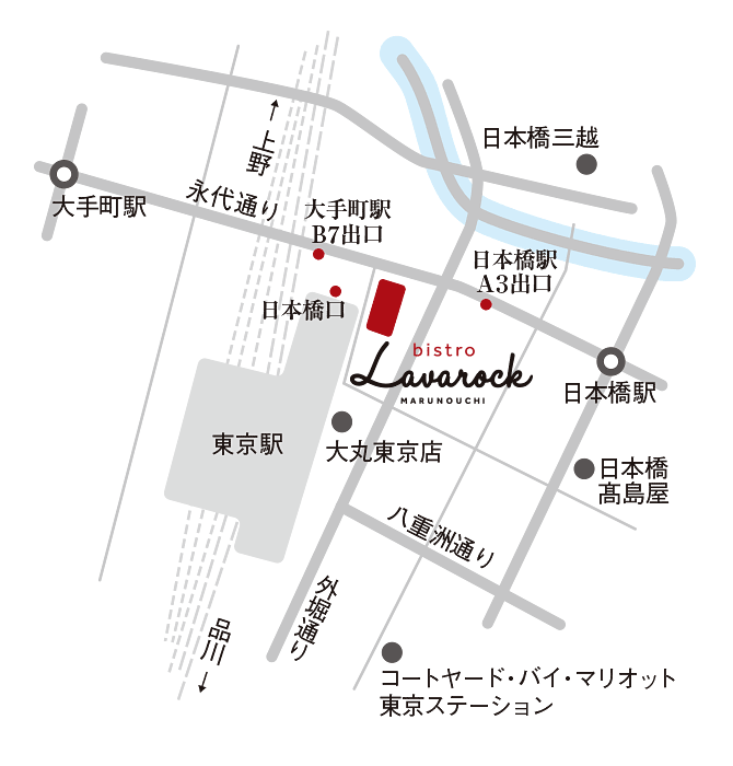 Bistro LAVAROCK 丸の内 地図