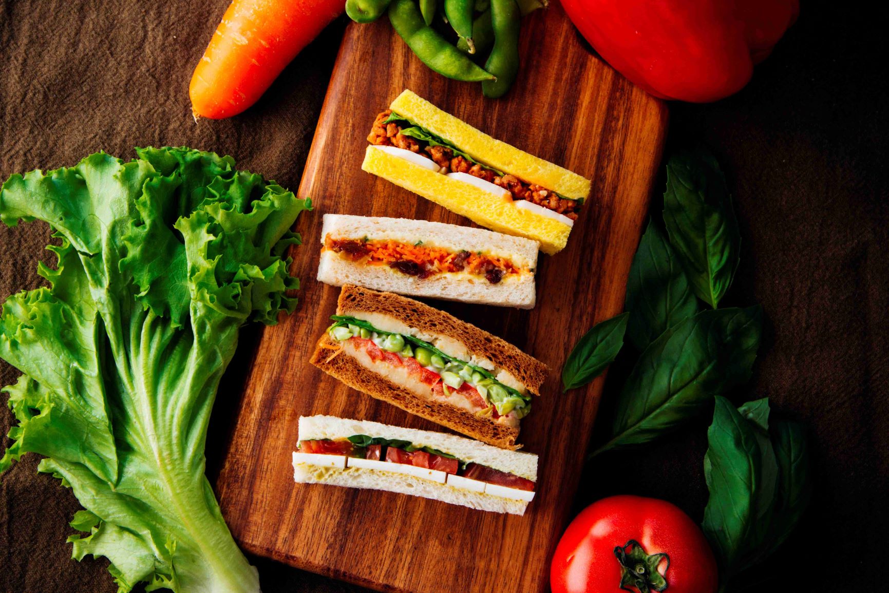 ヘルシーな4種の「ヴィーガンパワーサンド」